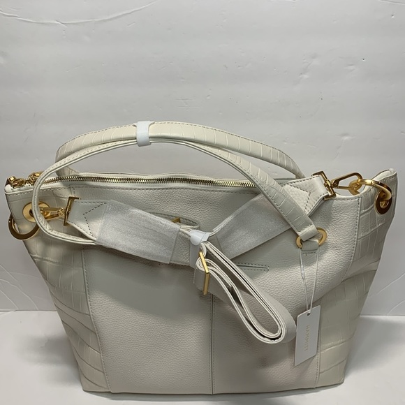Hammitt Daniel Bag Large White Leather Crocco NWT - Picture 5 of 16